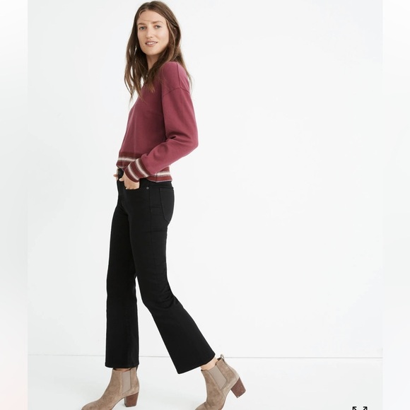 Madewell Cali Demi-Boot Jeans Size 25 Dark Gray Denim - Picture 6 of 14